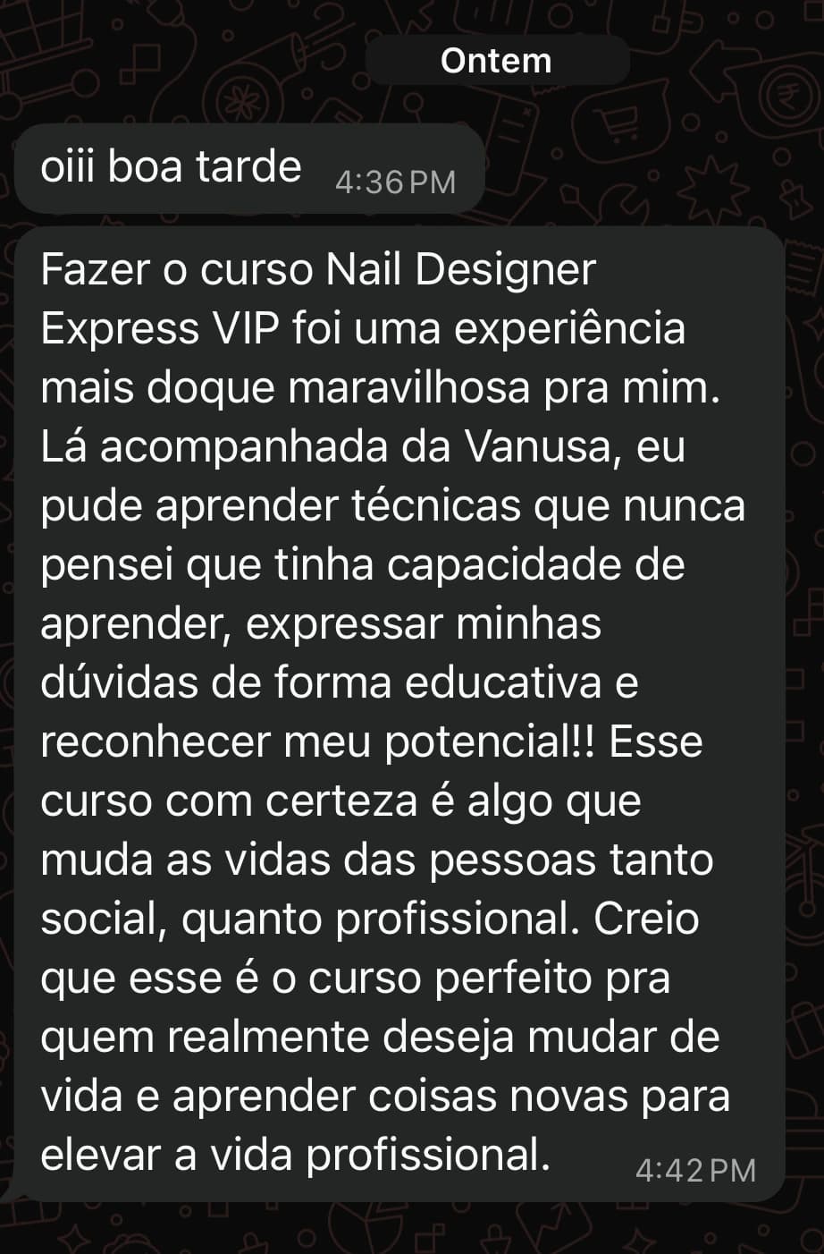 Depoimento de aluna - Curso Nail Designer Express VIP